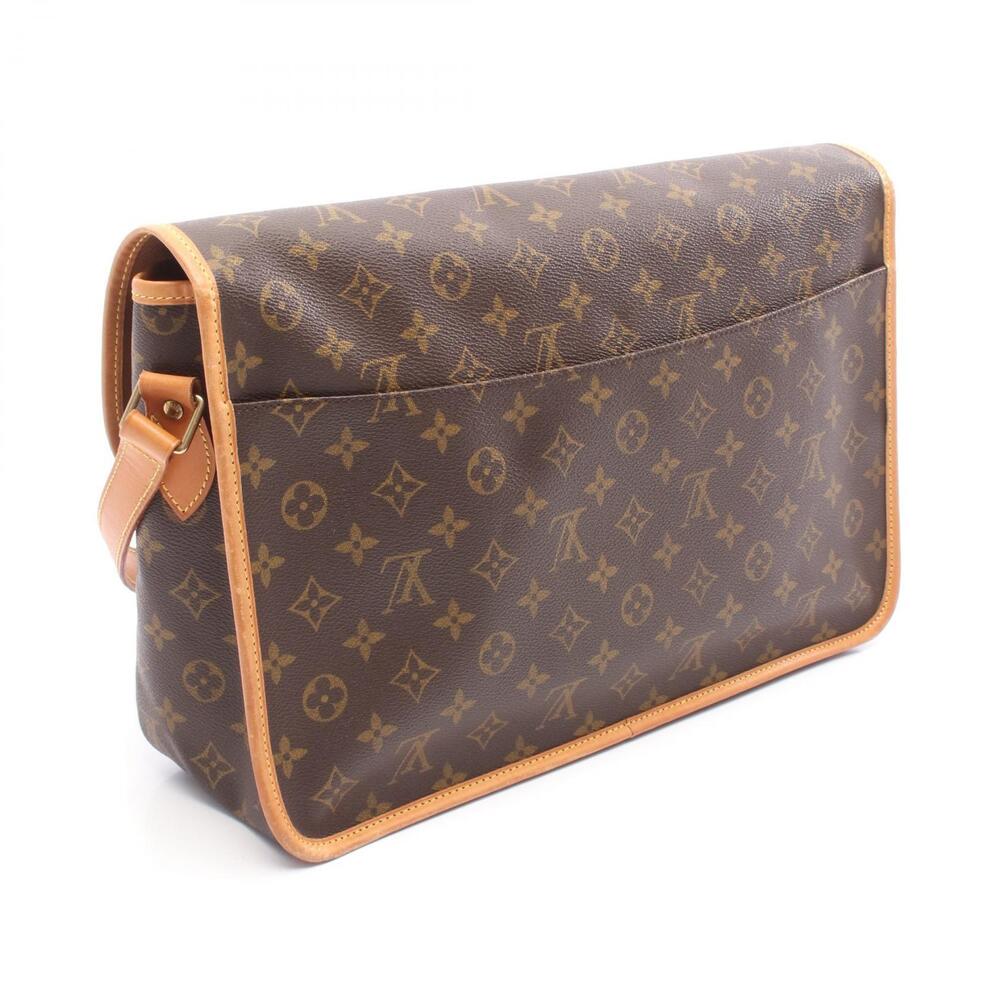 Louis Vuitton Canvas Brown Shoulder Bag Monogram Leather Gibeciere - Picture 2 of 9